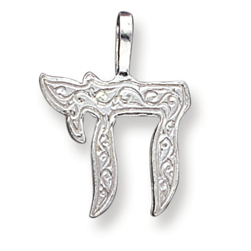 Sterling Silver Chai Pendant