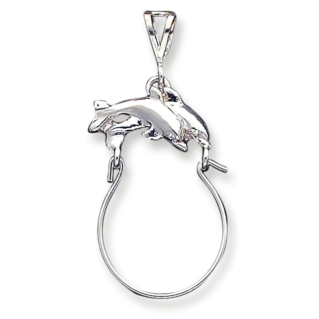 Sterling Silver Dolphin Charm Holder