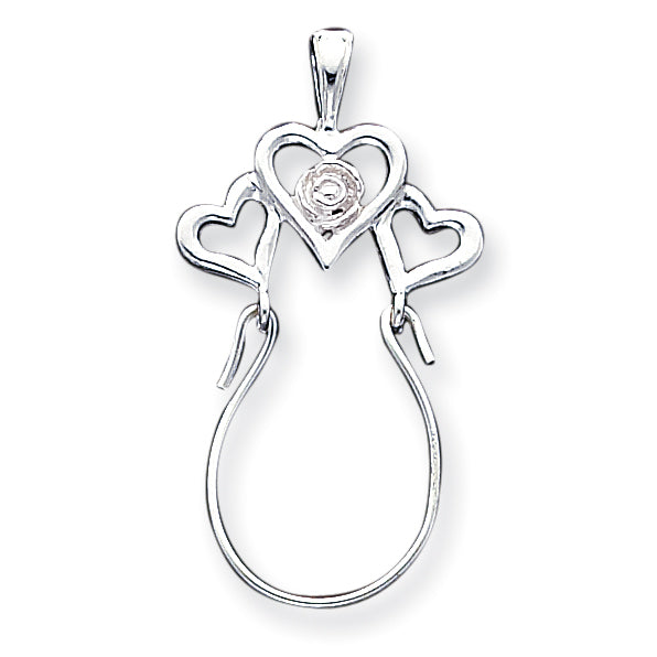 Sterling Silver Heart Charm Holder