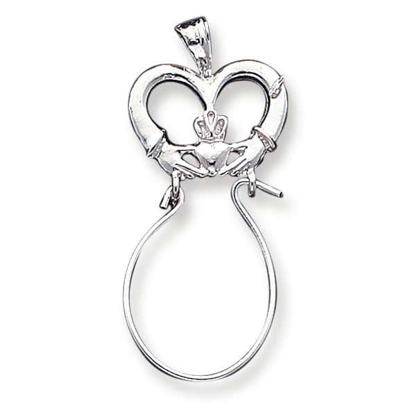 Sterling Silver Claddagh Charm Holder
