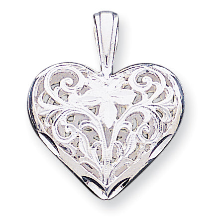 Sterling Silver Filigree Heart Charm