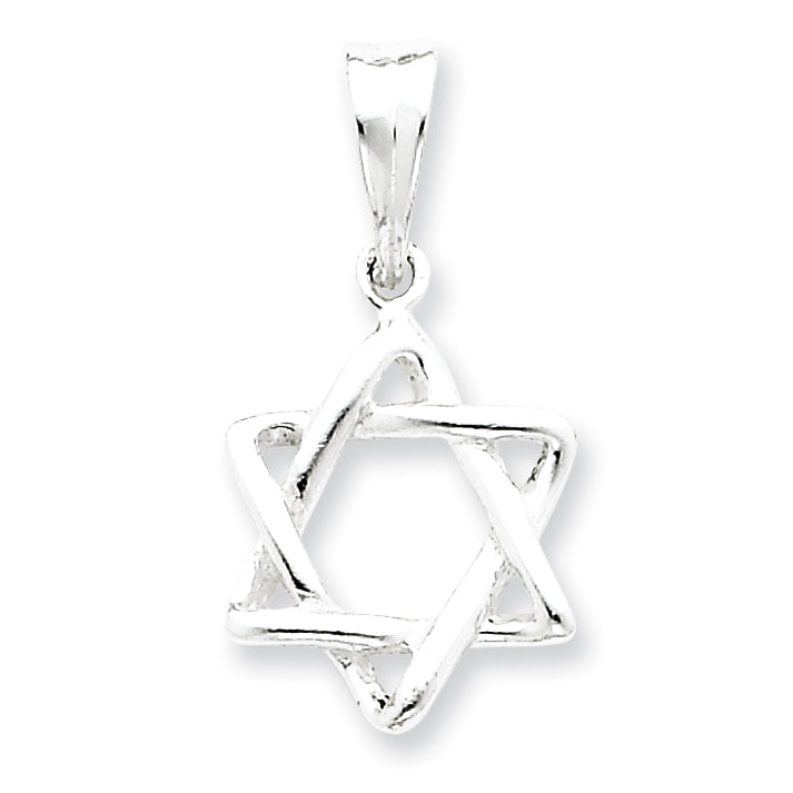 Sterling Silver 3-D Star of David Pendant
