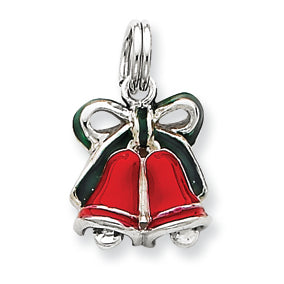 Sterling Silver Enamel Bells Charm