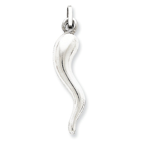 Sterling Silver Italian Horn Pendant