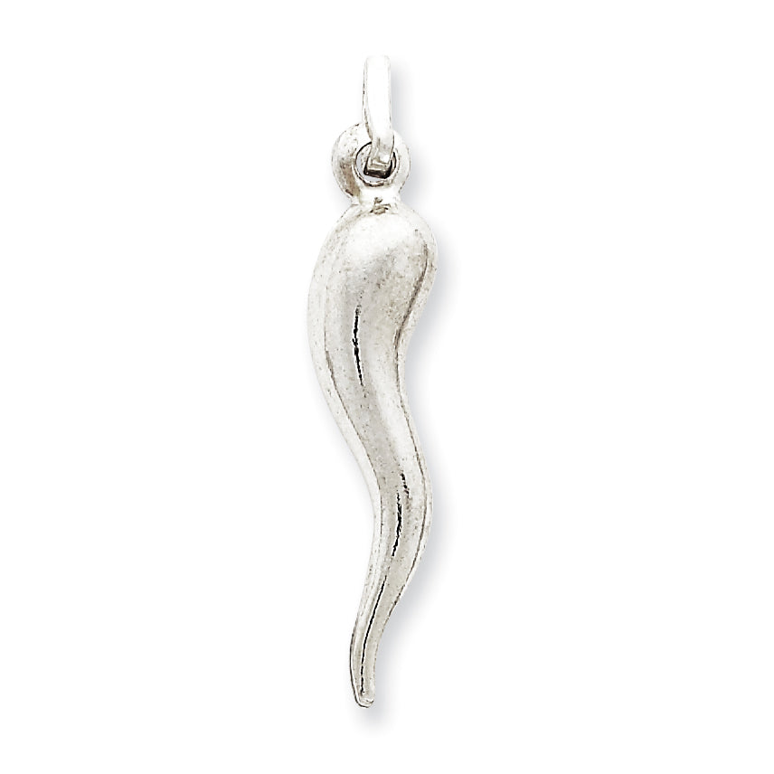 Sterling Silver Italian Horn Pendant