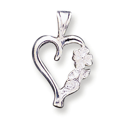 Sterling Silver Fancy Heart Charm