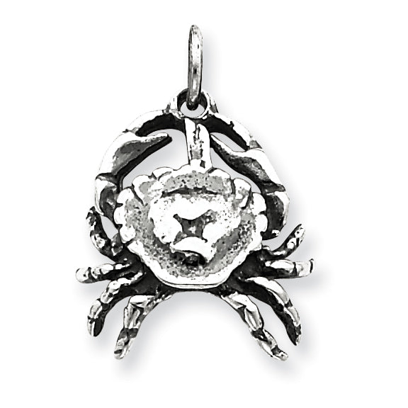Sterling Silver Antiqued Cancer Pendant