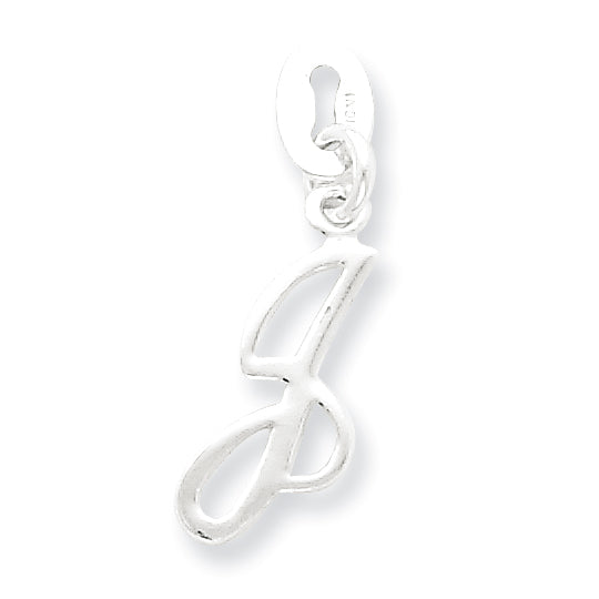 Sterling Silver Initial J Pendant
