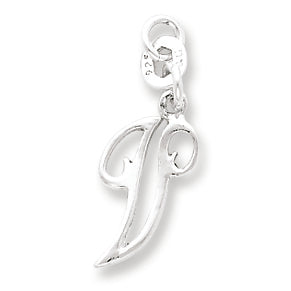 Sterling Silver Initial V Pendant