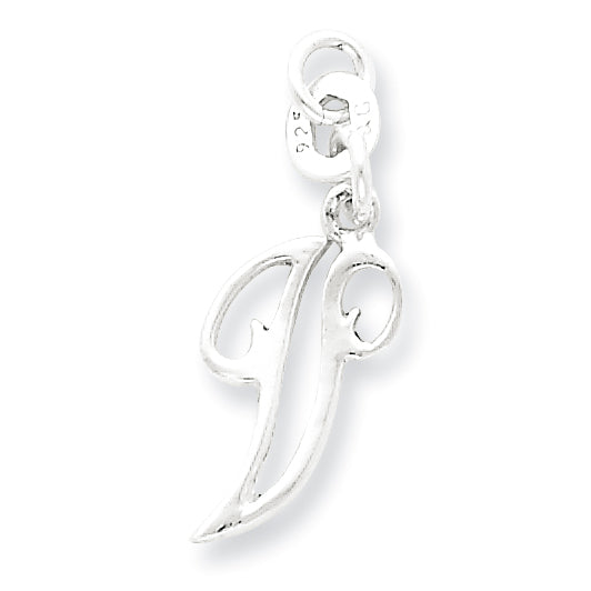Sterling Silver Initial V Pendant