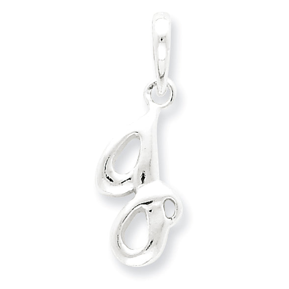 Sterling Silver Initial J Pendant
