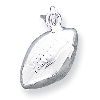 Sterling Silver 3D Football Charm
