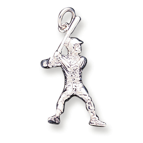 Sterling Silver Baseball Batter Charm