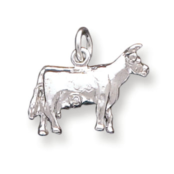 Sterling Silver Cow Charm