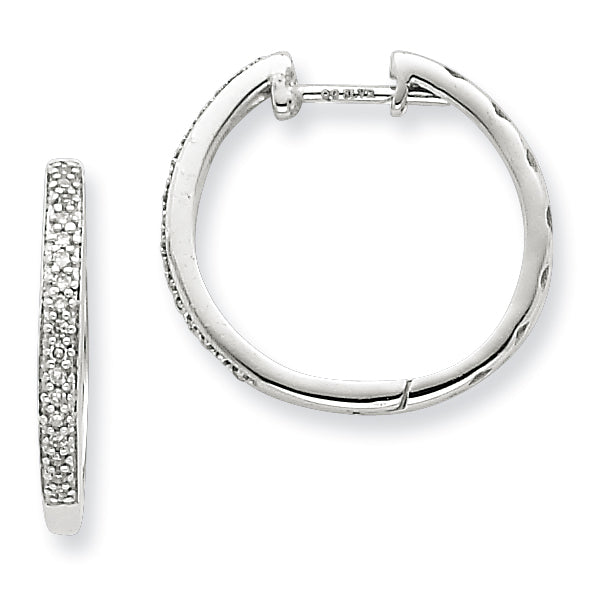 Sterling Silver Diamond Earrings