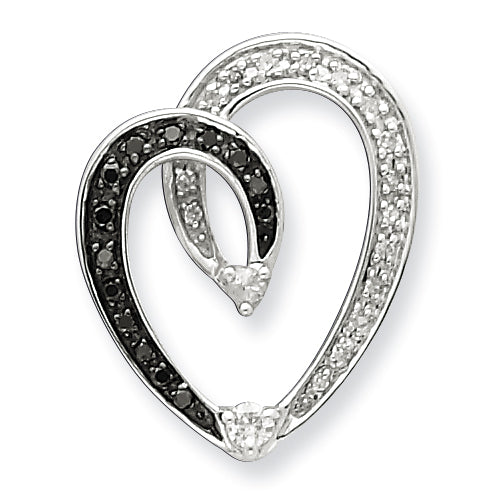 Sterling Silver Diamond Heart Pendant