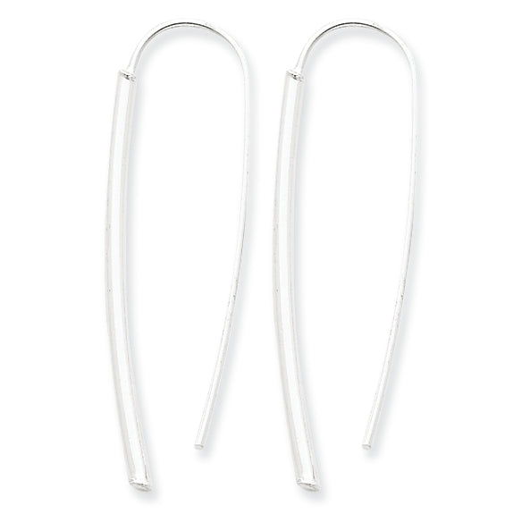 Sterling Silver Fancy Bar Thread Earrings