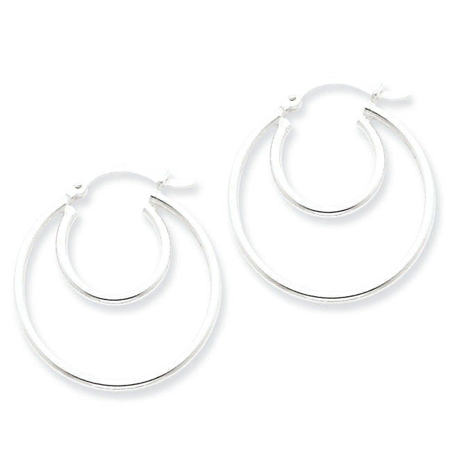 Sterling Silver Polished Hoop Earrings