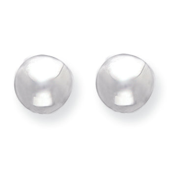 Sterling Silver 11mm Button Earrings