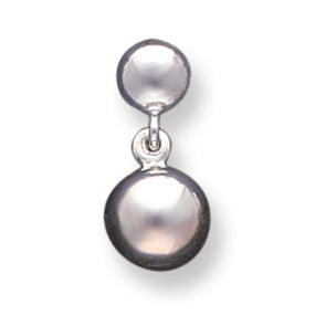 Sterling Silver 8mm Dangle Ball Earrings
