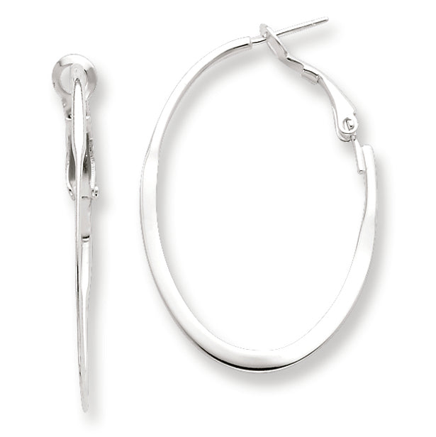 Sterling Silver Hoop Clip Back Earrings