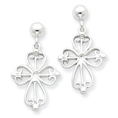 Sterling Silver Cross Post Earrings