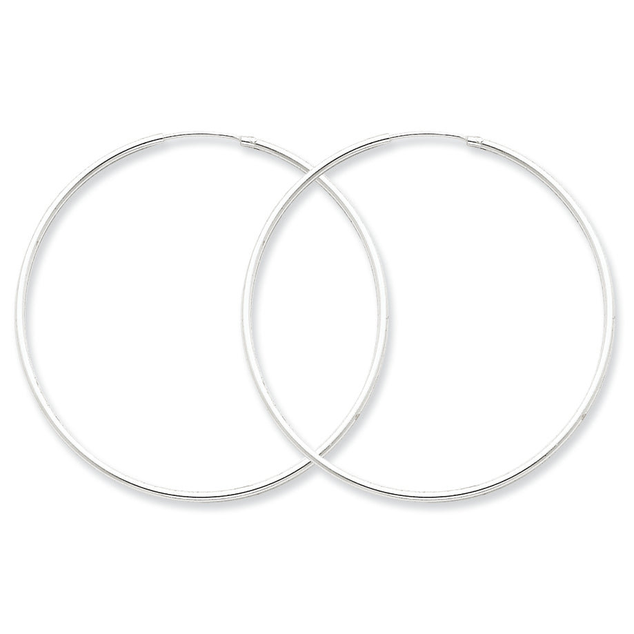 Sterling Silver 1.3mm Hoop Earrings