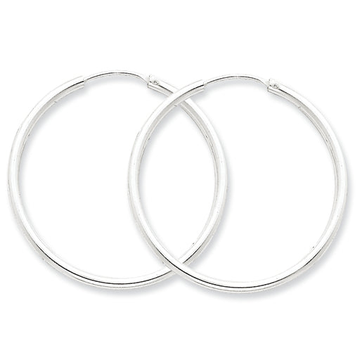 Sterling Silver 2mm Hoop Earrings