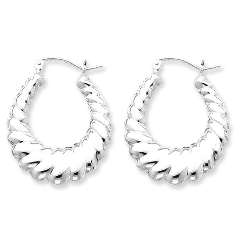 Sterling Silver Shrimp Hoop Earrings
