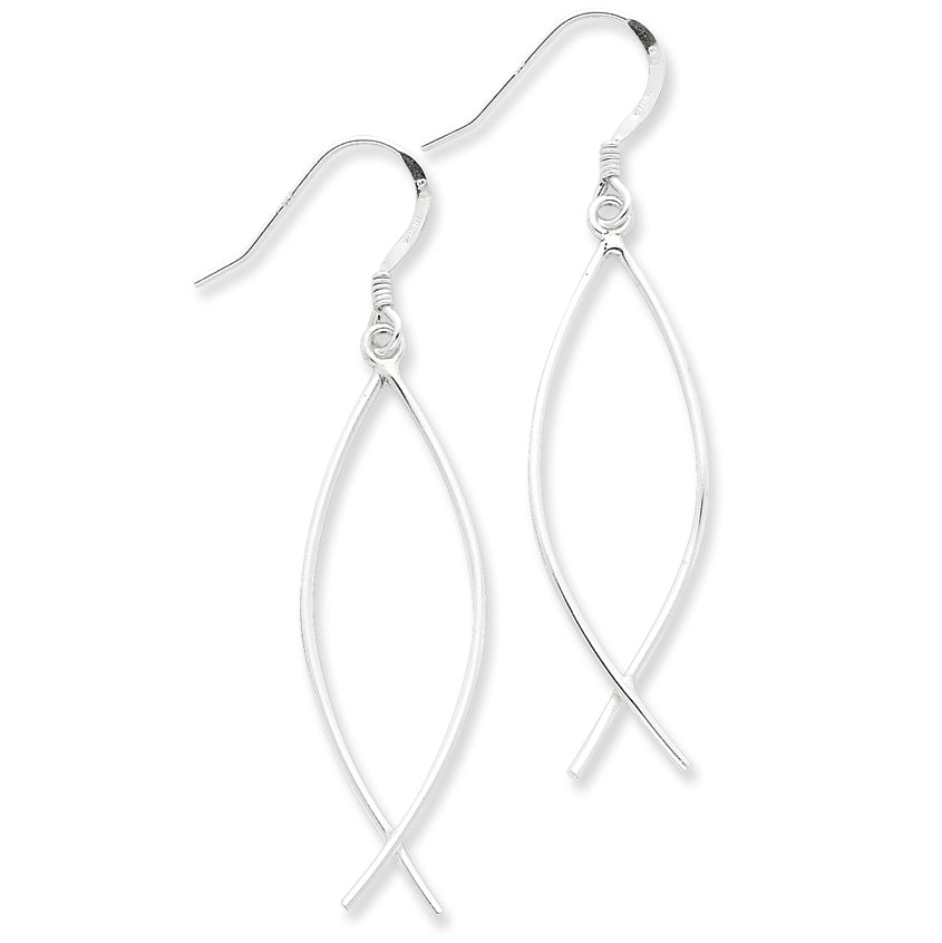 Sterling Silver Ichthus (fish) Earrings