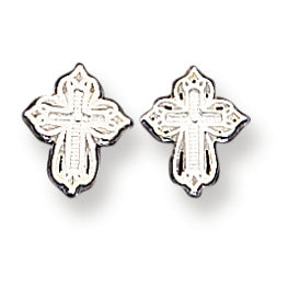 Sterling Silver Cross Mini Earrings