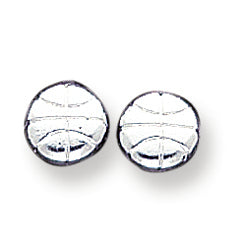Sterling Silver Basketball Mini Earrings
