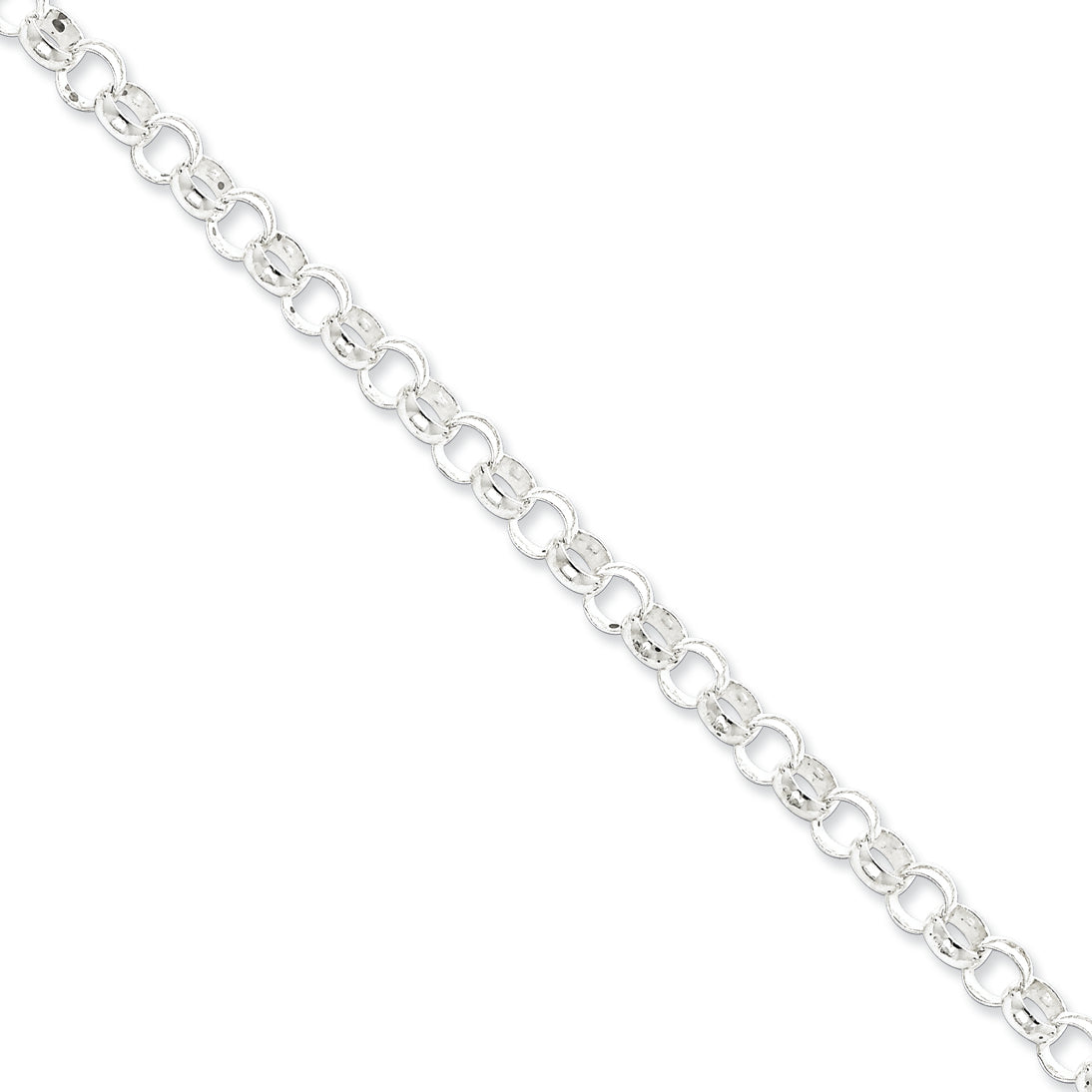 Sterling Silver 5mm Rolo Chain 7.5 Inches