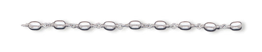 Sterling Silver Fancy Bead Anklet 10 Inches