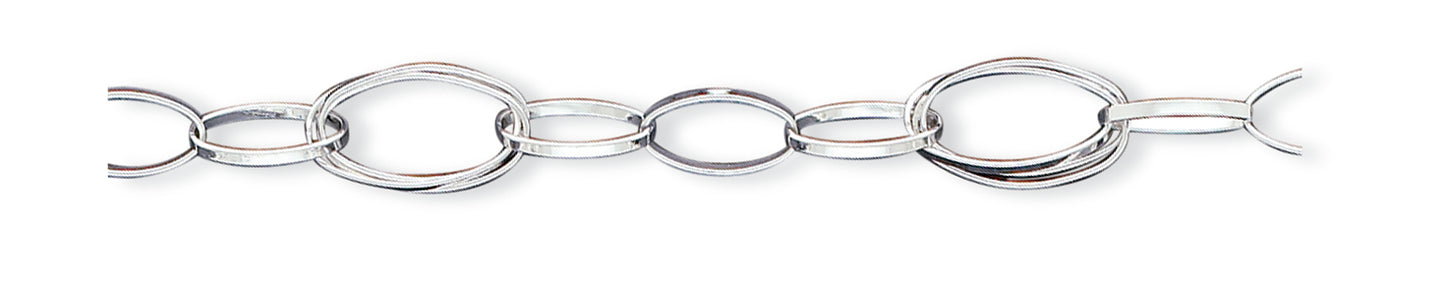 Sterling Silver Fancy Link Bracelet 7.5 Inches