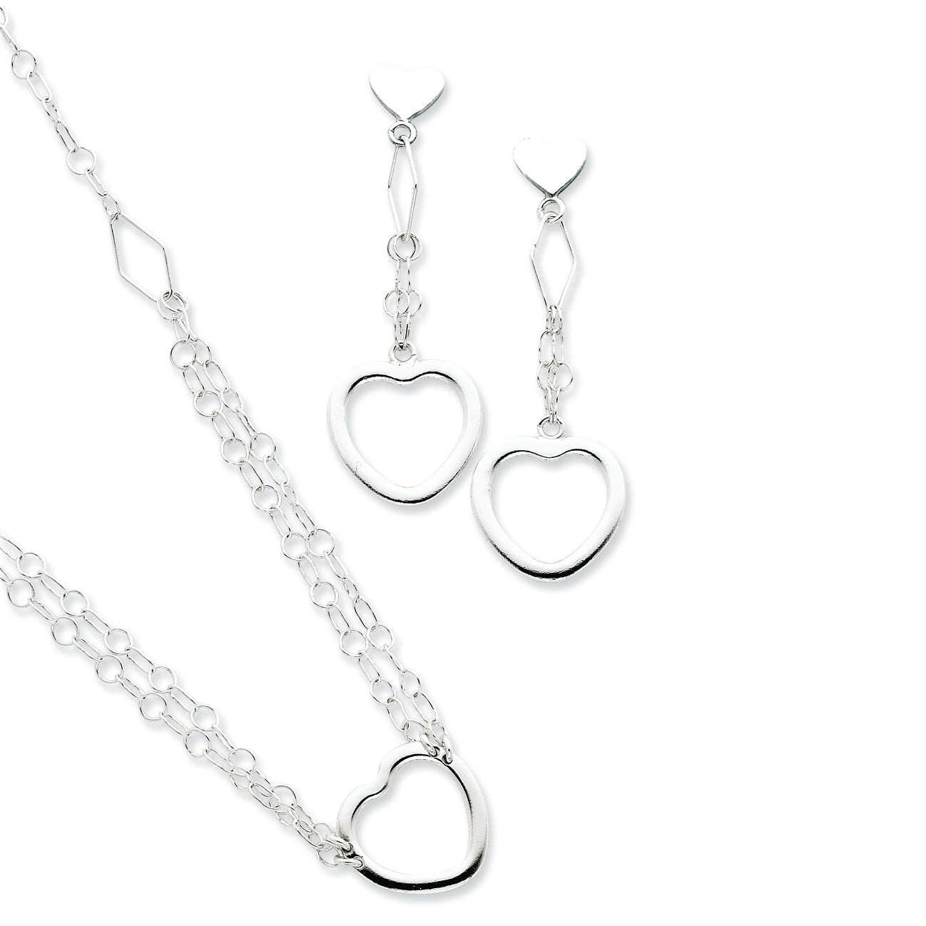 Sterling Silver Necklace and Earring Set