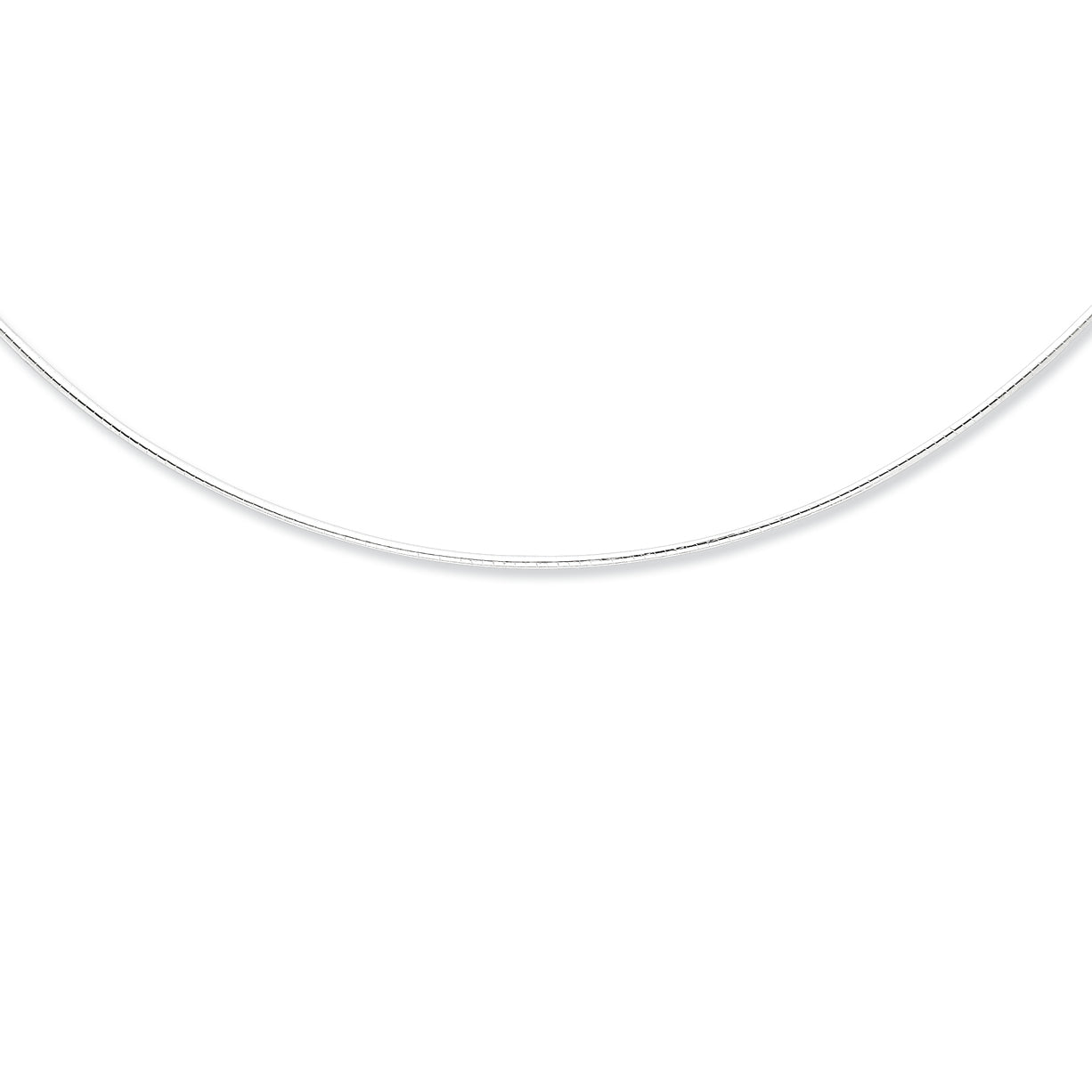 Sterling Silver 1.35mm Avvolto Rotondo Chain w/2" extender 16 Inches