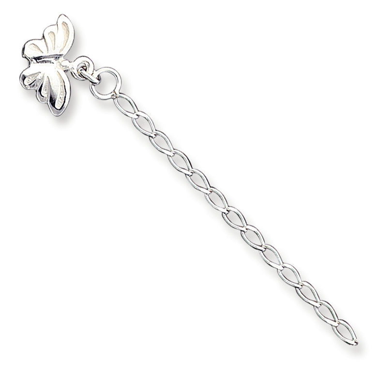 Sterling Silver Butterfly Anklet 9 Inches
