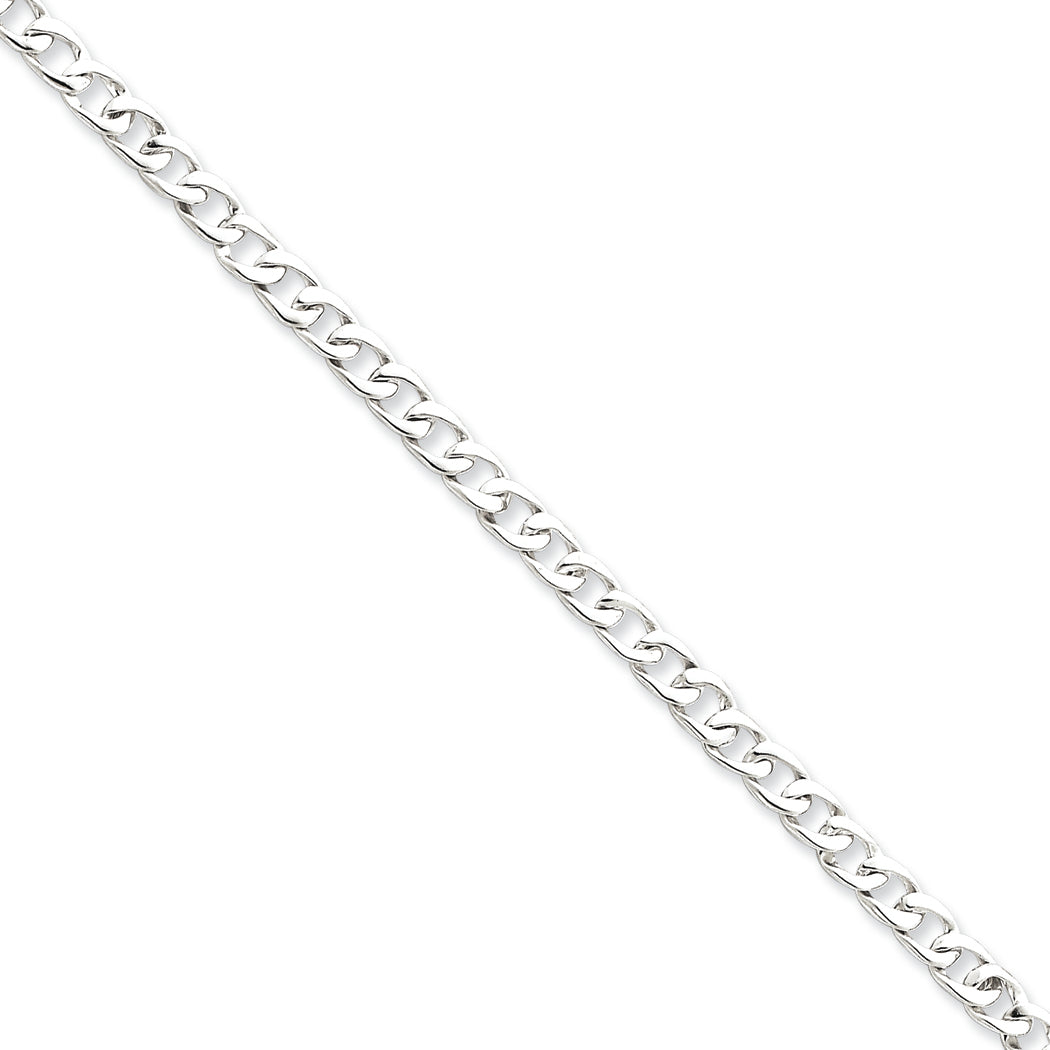 Sterling Silver 5.5mm Curb Link Bracelet 8.25 Inches