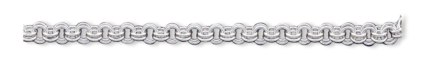 Sterling Silver 7.5inch Fancy Link Bracelet 7.5 Inches