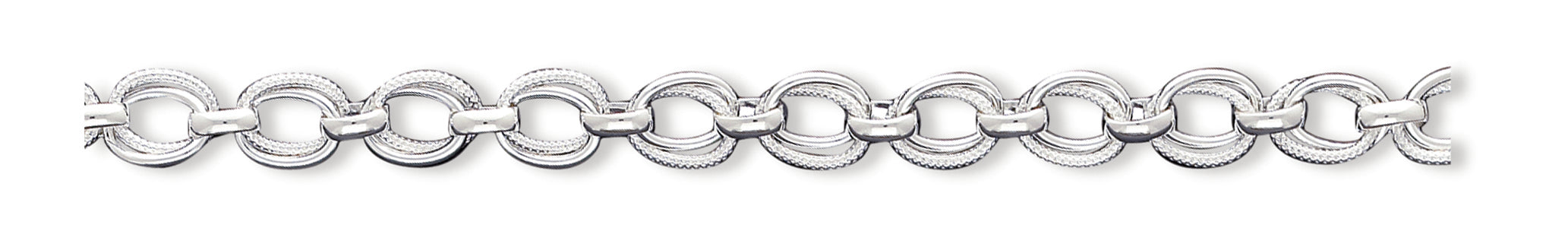 Sterling Silver 7.5inch Fancy Link Bracelet 7.5 Inches