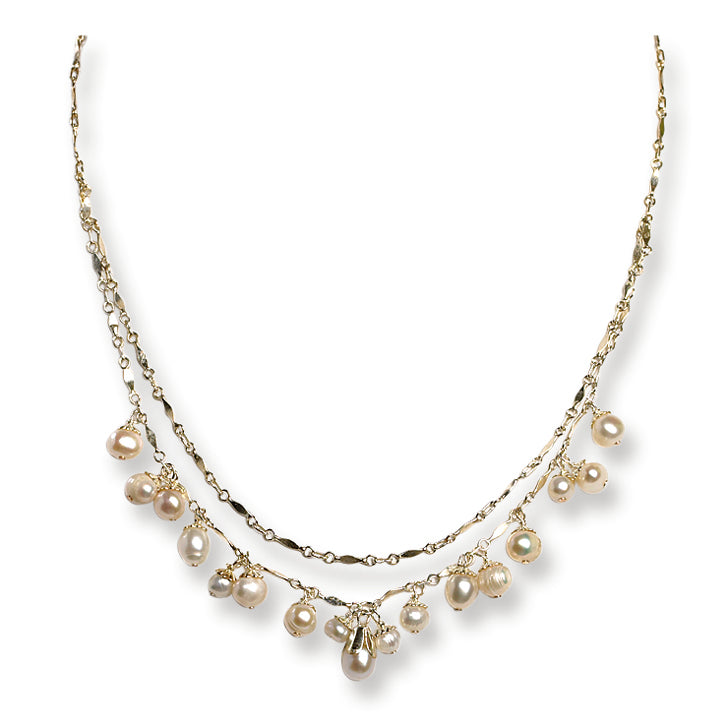 Sterling Silver Freshwater Cultured Pearl 16IN Necklace