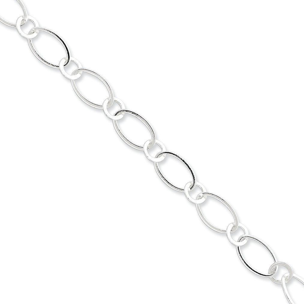Sterling Silver 7.5inch Fancy Link Bracelet 7.5 Inches