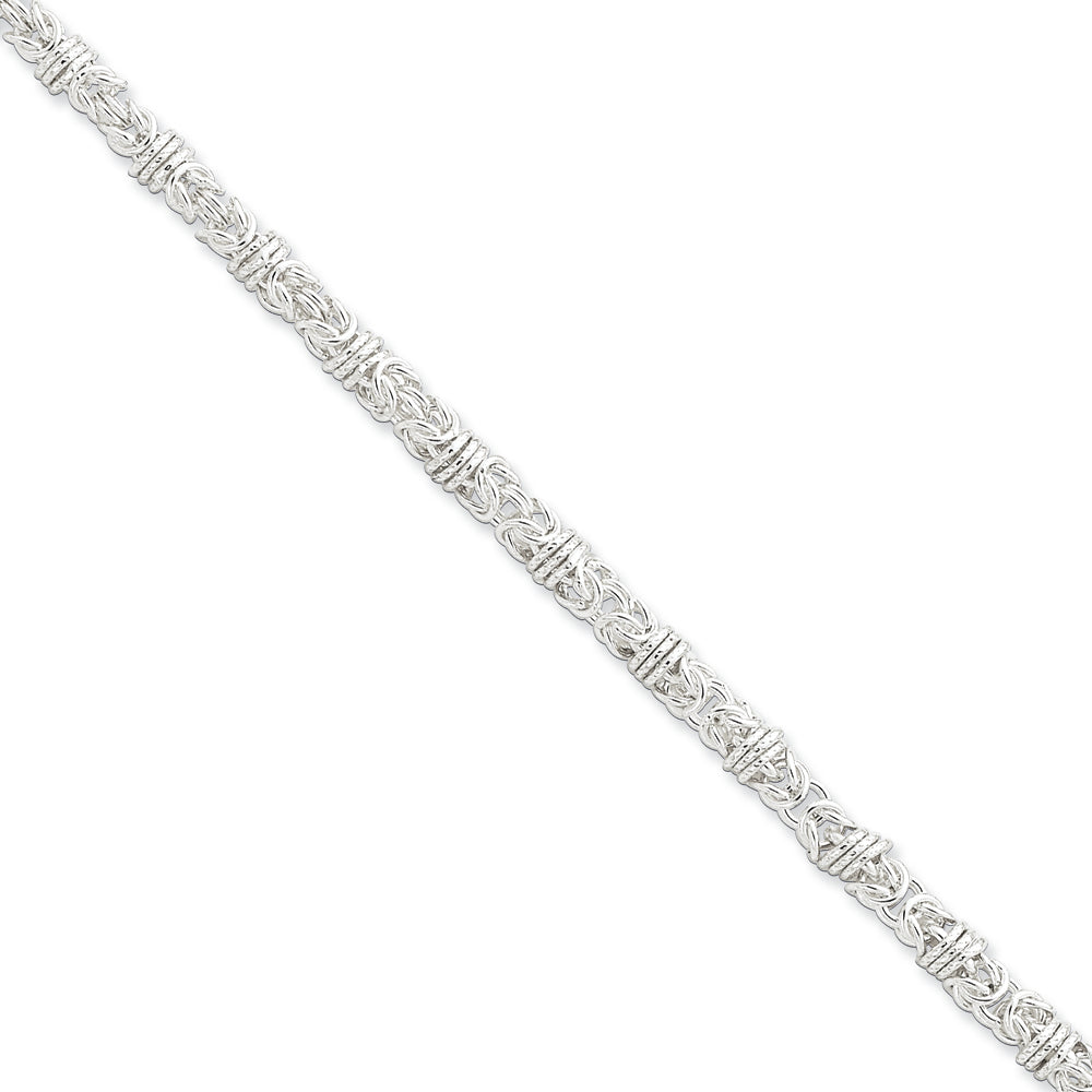 Sterling Silver 8.5inch Polished Fancy Link Bracelet 8.5 Inches