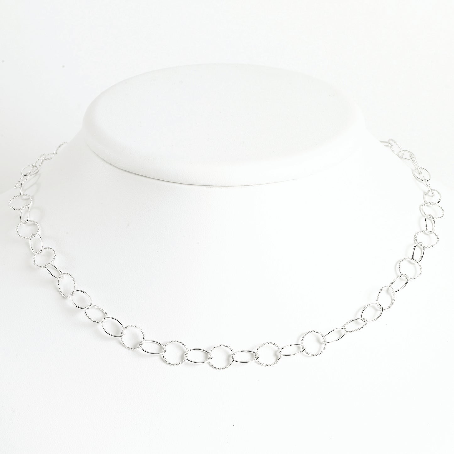 Sterling Silver Fancy Necklace 24 Inches