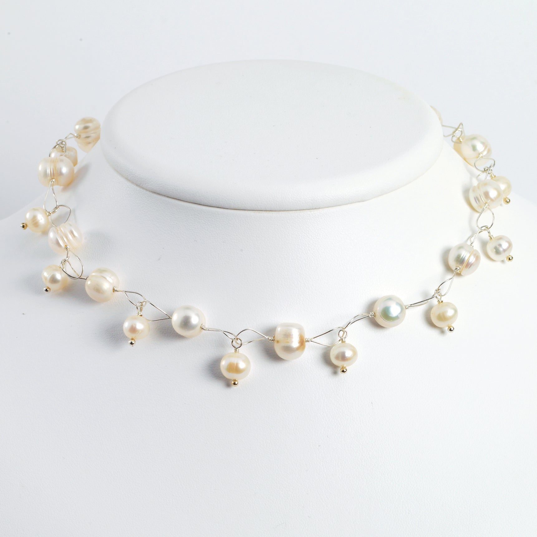 Sterling Silver Freshwater Cultured Pearl 18in Necklace