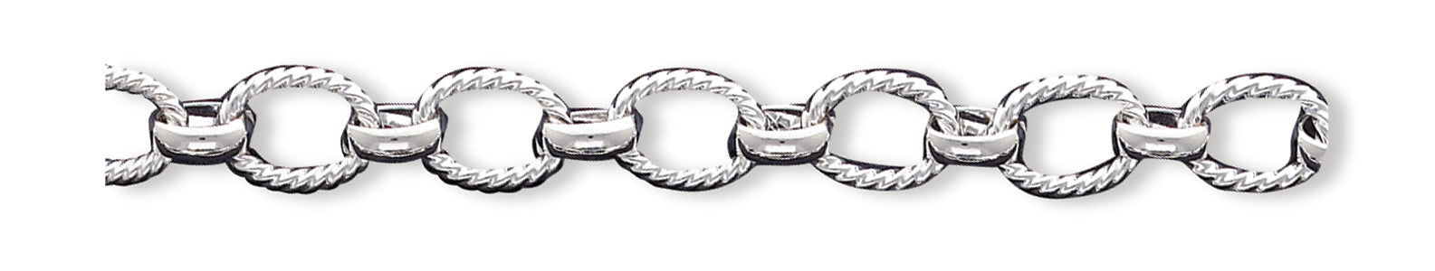 Sterling Silver 7.5inch Polished Fancy Link Bracelet 7.5 Inches