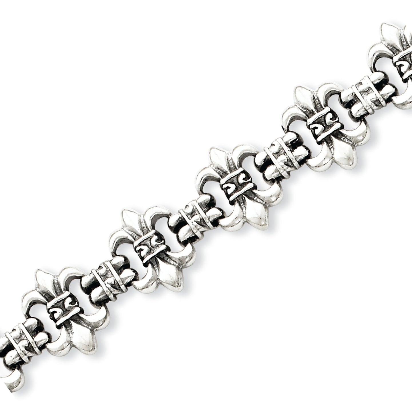 Sterling Silver Fleur de lis Bracelet