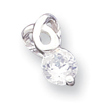 Sterling Silver CZ Pendant & Chain