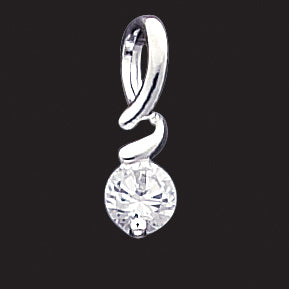 Sterling Silver CZ Pendant & Chain